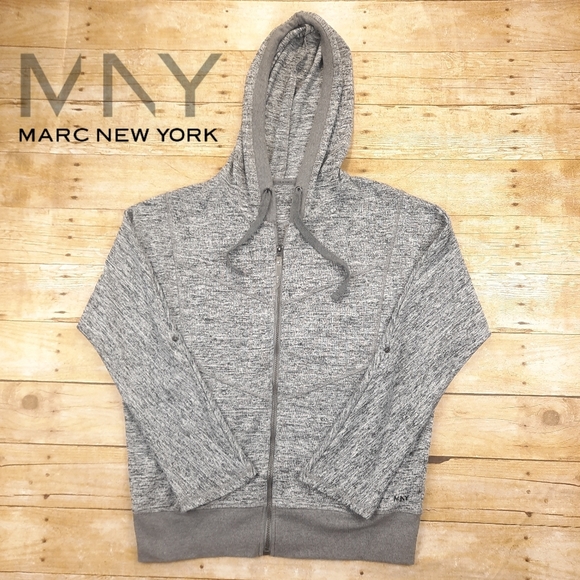Andrew Marc Tops - Marc NY Performance roll sleeve hoodie med…